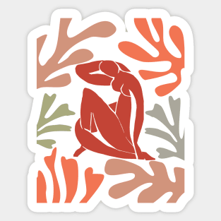 Bathing Beach Nude Matisse Inspired Sticker